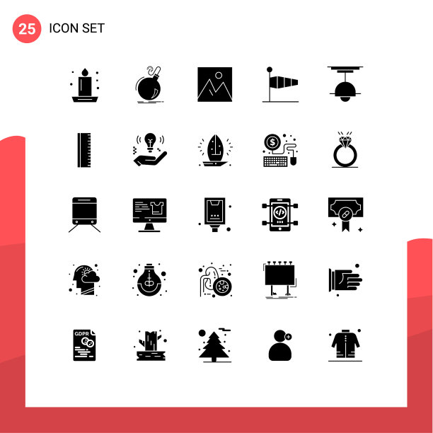 移动界面立体字形设置25个象形文字图片下载