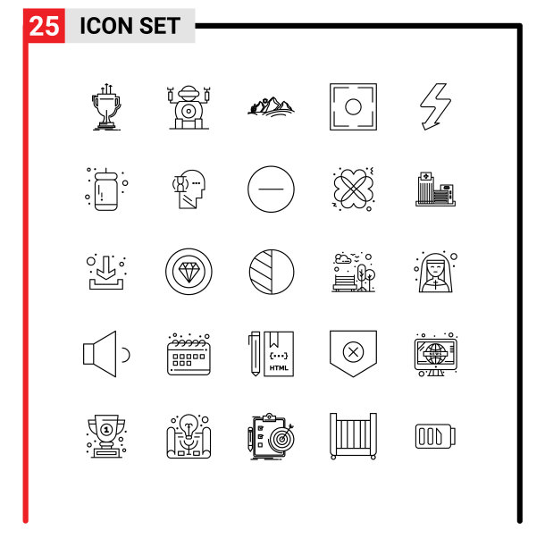 组25现代线条设置为相机照片图片下载