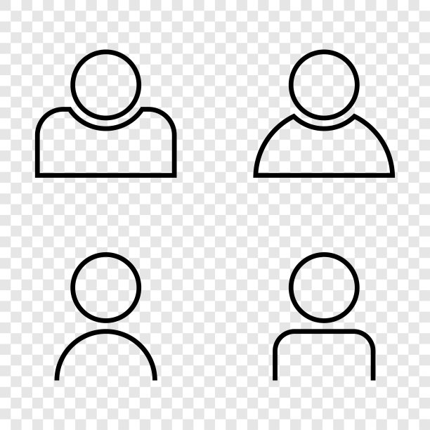 人矢量图标。的人。《阿凡达》图标。用户图标,孤立。人在线平设计。矢量图图片下载