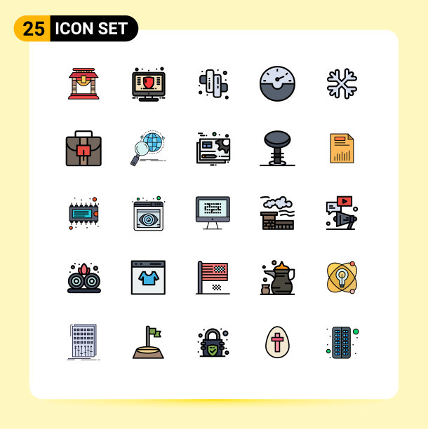 设置25商业填充线平面颜色包图片下载