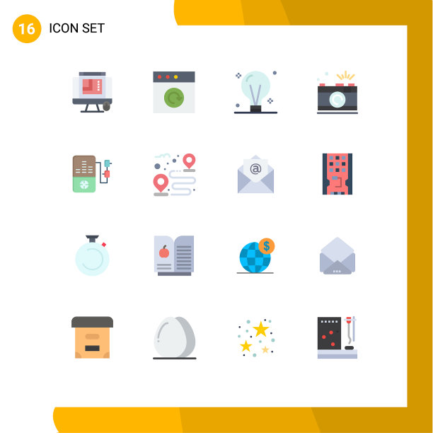 16种适用于网络和移动的通用平面颜色图片下载