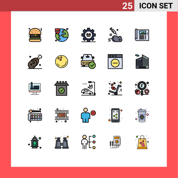 通用图标符号组25现代填充图片下载