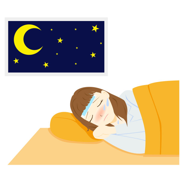 年轻女子躺在床上不舒服图片下载