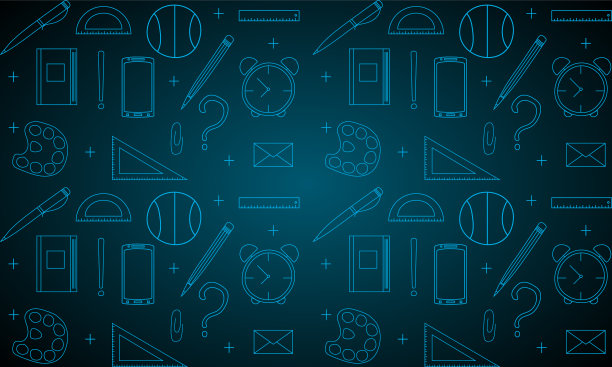 无缝模式的学校主题。图片下载