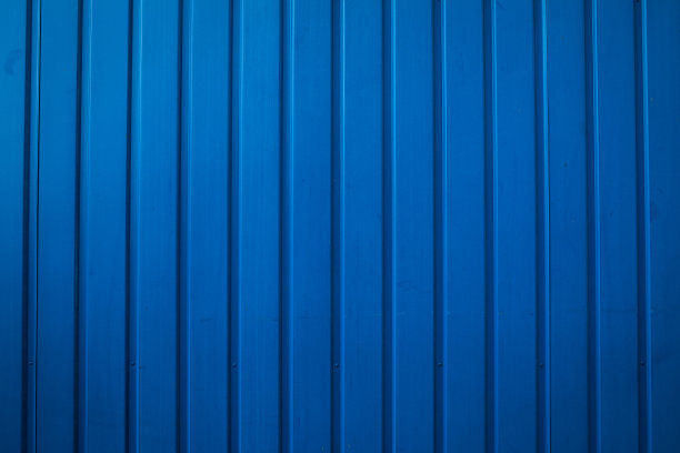 蓝色的金属墙图片下载