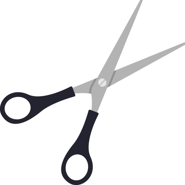 剪子图标孤立在白色背景。平面向量插图。理发师标志标志为完美的网站和UI设计图片下载