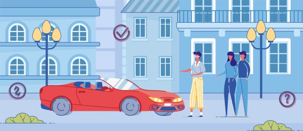 车主向男人和女人展示现代汽车图片下载