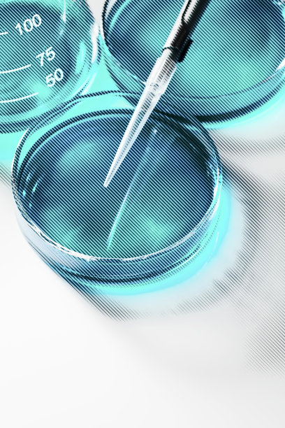 培养皿，移液管与雕刻木刻插图效果的白色图片下载