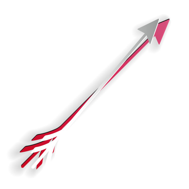 剪纸潮人箭头图标孤立在白色背景。纸艺术风格。向量图片下载