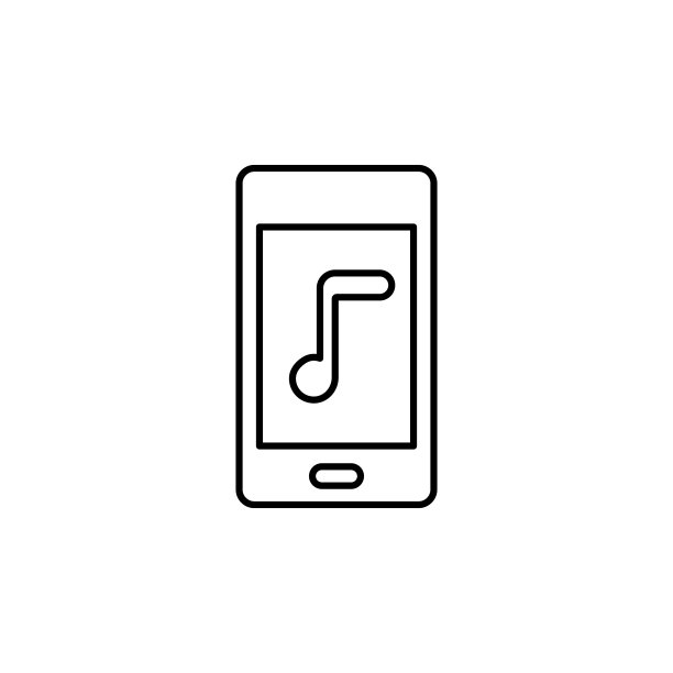 电话音乐音频线稿矢量图标图片下载