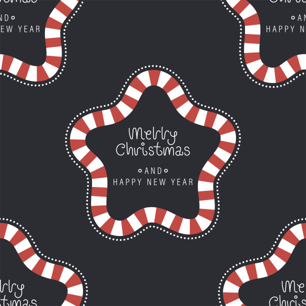 新年或圣诞节的节日背景。星星和铭文的无缝纹理。对于壁纸，图案填充，网页，表面纹理，纺织品打印，包装纸-矢量图片下载