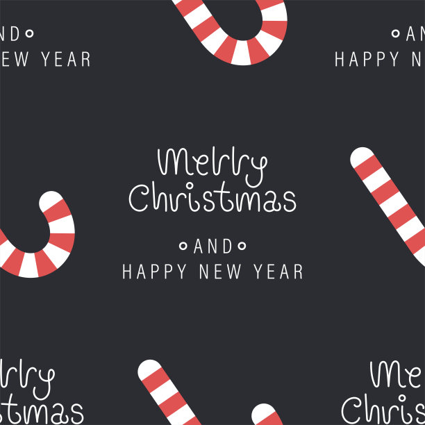 新年或圣诞节的节日背景。无缝质感的甜美棒棒糖。对于壁纸，图案填充，网页，表面纹理，纺织品打印，包装纸-矢量图片下载