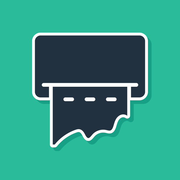 蓝色纸巾机在墙上图标隔离在绿色背景。公厕设备、卫生保健及清洁双手。矢量图图片下载