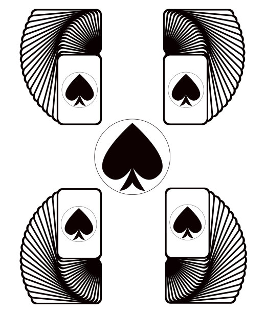 名片图标。玩扑克牌。极简主义的概念。图片下载