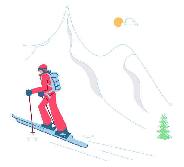 女人滑雪旅游图片下载