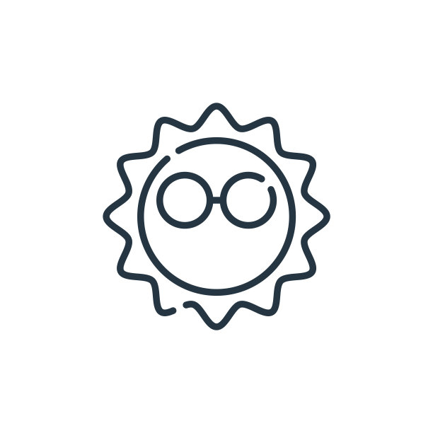 太阳矢量图标孤立在白色背景。轮廓，细线太阳图标，用于网站设计和手机，应用程序开发。细线太阳轮廓图标矢量插图。图片下载