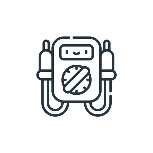 电压表矢量图标隔离在白色背景上。大纲，细线电压表图标，用于网站设计和移动，应用程序开发。细线电压表轮廓图标矢量插图。图片下载