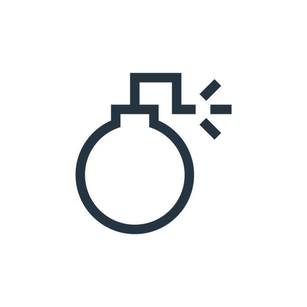 炸弹矢量图标孤立的白色背景。大纲，细线炸弹图标用于网站设计和移动，应用程序开发。细线炸弹轮廓图标矢量插图。图片下载