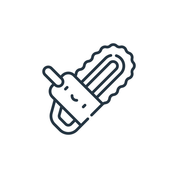 链锯矢量图标孤立在白色背景。轮廓，细线链锯图标为网站设计和移动，应用程序开发。细线链锯轮廓图标矢量插图。图片下载