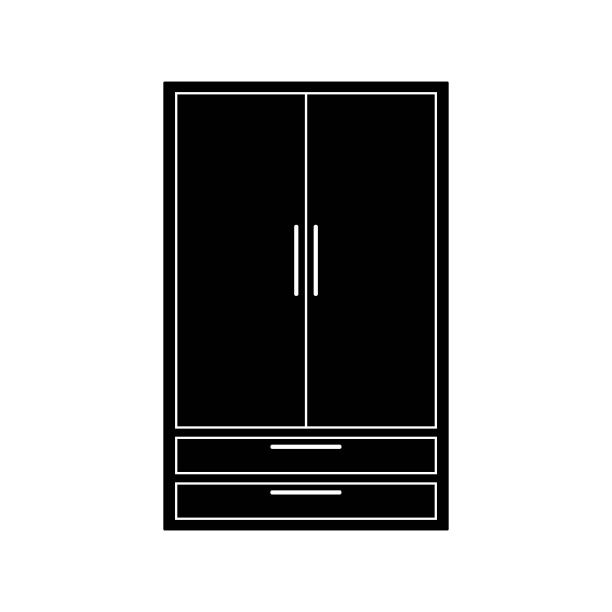 橱柜、衣柜、家具平面设计图标。图片下载