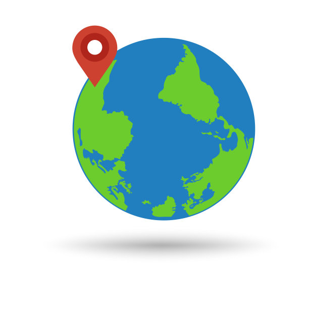 世界插图上的位置标记图片下载