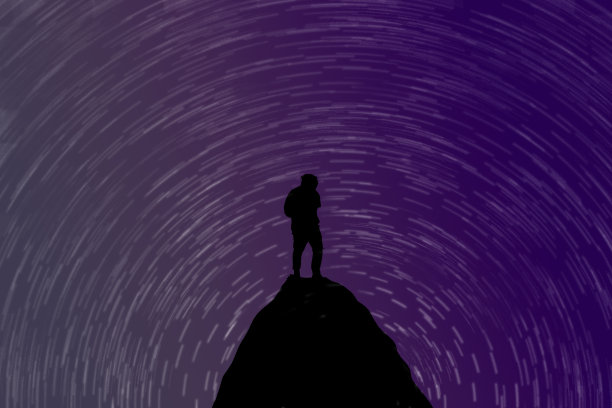 山顶上的人图片下载