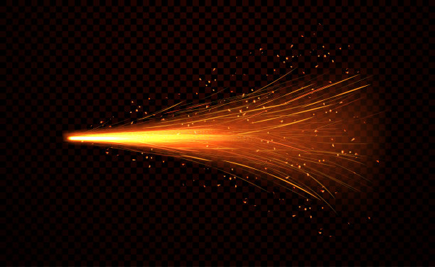 焊接金属喷出的炽热火花图片下载