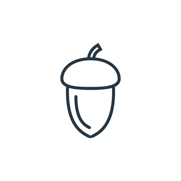 橡子图标向量来自食物概念。细线插图的橡子可编辑的笔触。Acorn线性标志用于web和移动应用程序，标志，印刷媒体。图片下载