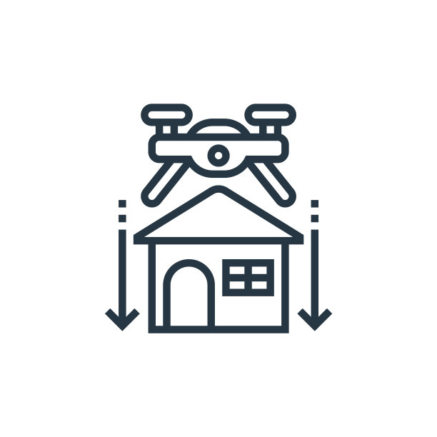 无人机图标矢量无人机元素概念。细线插图的无人机可编辑的笔触。无人机线性标志，用于web和移动应用程序，标志，印刷媒体。图片下载