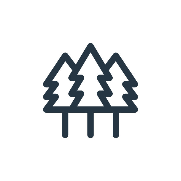 树木图标向量从户外的概念。细线插图的树木可编辑的笔触。树木线性标志，用于web和移动应用程序，标志，印刷媒体。图片下载