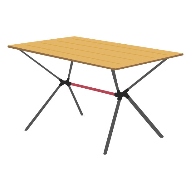 一张用于户外休闲的桌子的插图。图片下载