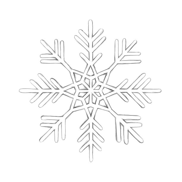 手绘的雪水晶手工插图图片下载