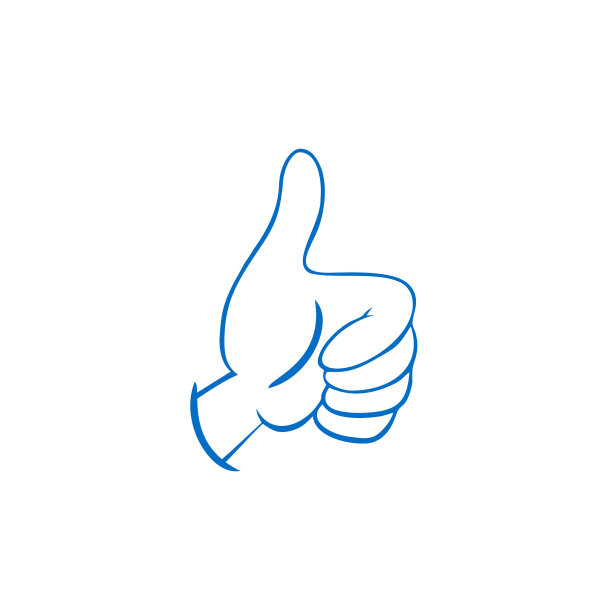 大拇指像轮廓图标标志图片下载