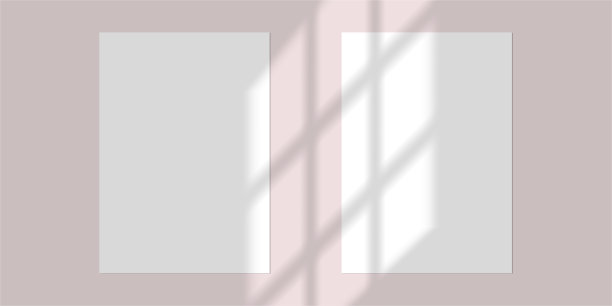 叠加阴影效果。窗口的影子。阳光模拟设计，展示，邀请，广告横幅等。图片下载