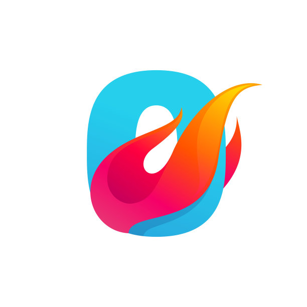 字母O标志与快速火速度。图片下载