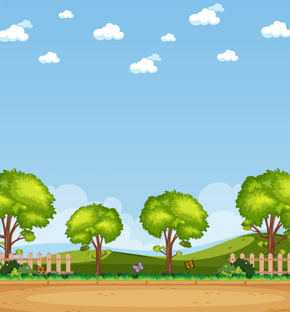 垂直的自然景观或景观乡村与森林的观点和空白的天空在白天图片下载