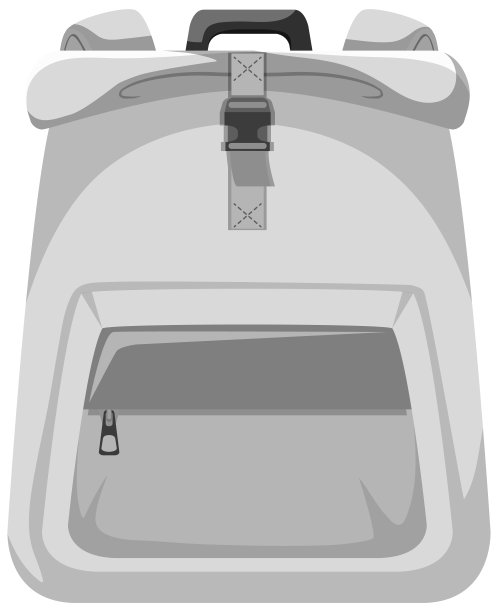白色背景上的孤立背包图片下载