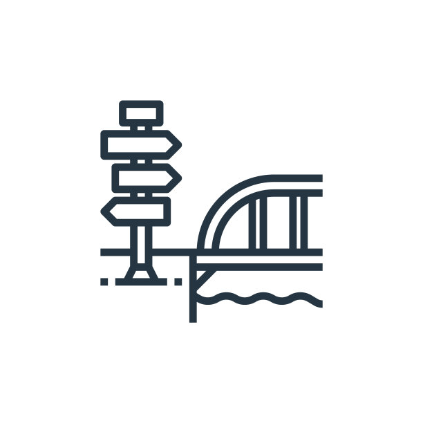 路标矢量图标孤立在白色背景上。大纲，细线路标图标用于网站设计和移动，应用程序开发。细线路标轮廓图标矢量插图。图片下载