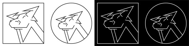 2021年牛，牛是中国历法新年的象征。程式化的形象在规则的几何线。图标，标志在黑色和白色风格图片下载