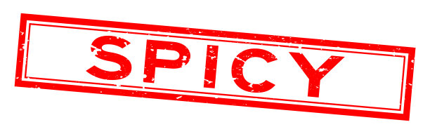 垃圾红色辛辣字方形橡胶印章印章上的白色背景图片下载