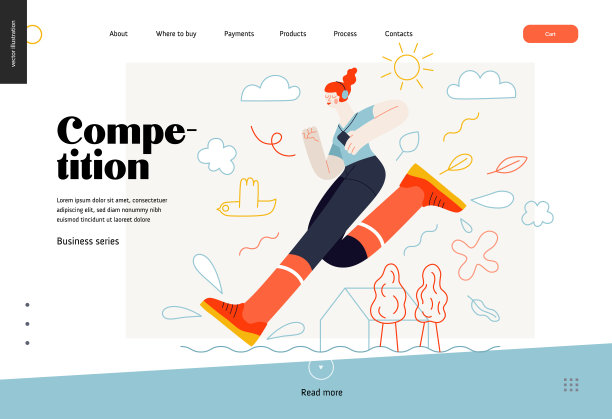 商业主题-竞争，网页模板图片下载