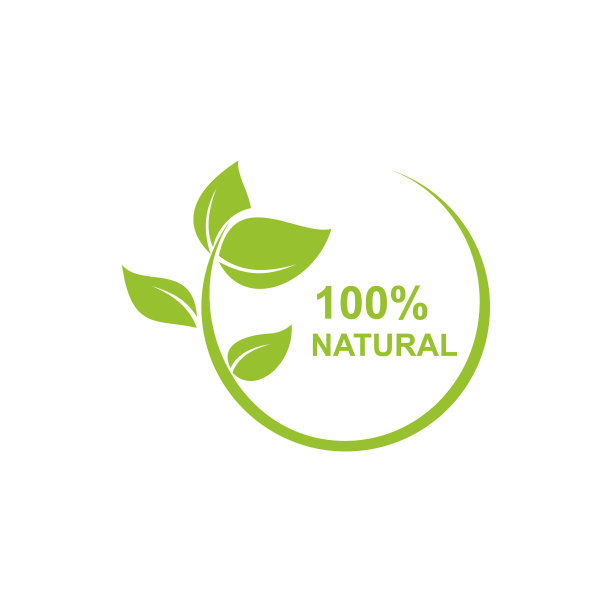 100%天然图标标志图片下载