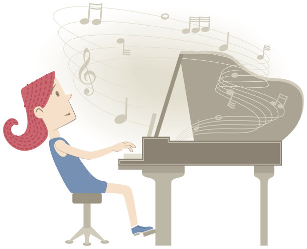 弹钢琴图片下载
