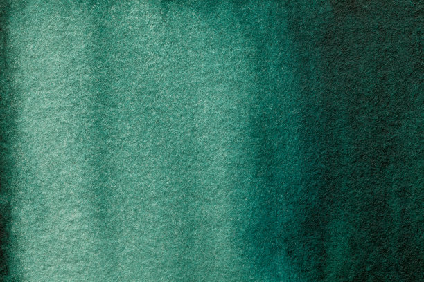 抽象艺术背景颜色为深绿色和青色。水彩画在画布上与柔和的绿宝石梯度。图片下载