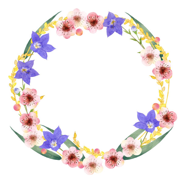 梅花，钟花圈图片下载