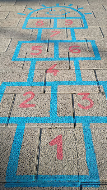 跳房子游戏，方块和数字图片下载