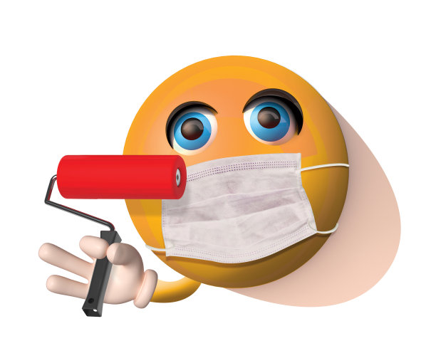 戴面具的画家Emoji图片下载