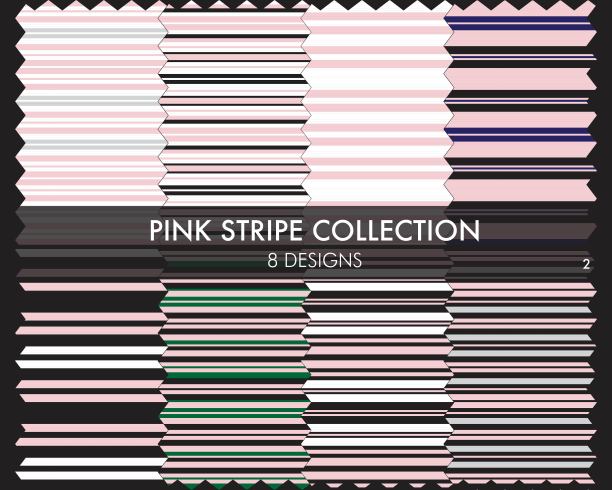 粉色横条纹无缝图案系列图片下载