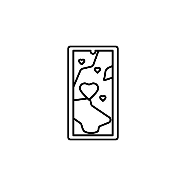 爱心电话线性图标图片下载