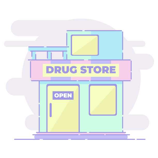 药店平面插图图片下载